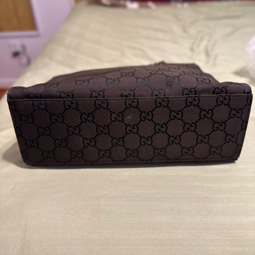 Gucci Black Monogram Tote Bag - Picture 12 of 13
